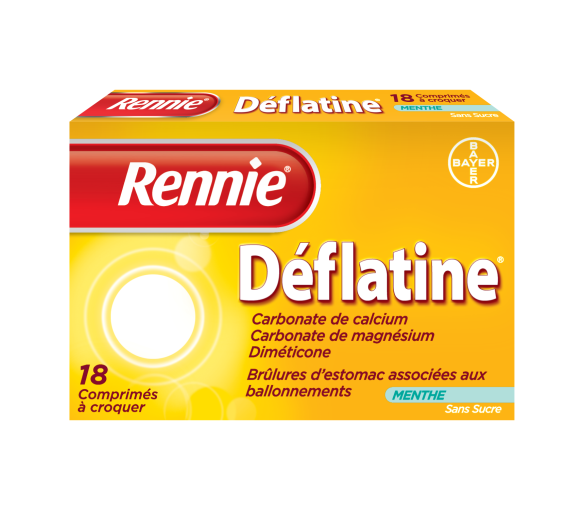 Rennie Deflatine zuckerfrei Kautabletten mit Sorbitol gesüßt - Packung mit 18 Tabletten - image 1