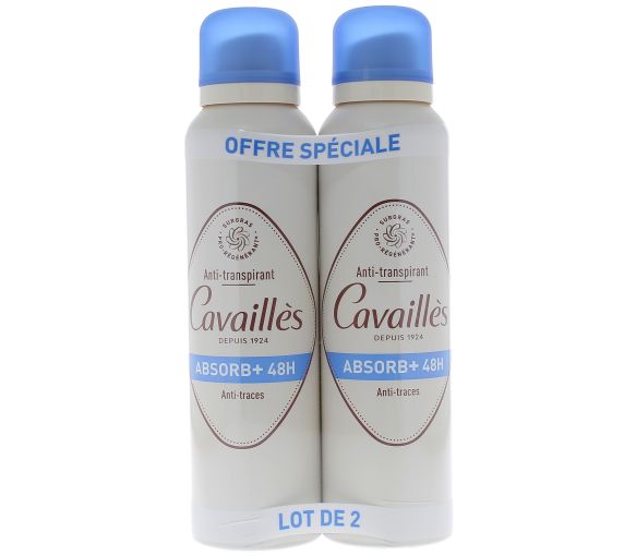 Deodorant absorb+ 48h Rogé Cavaillès - 2er Pack mit 150 ml Sprays - image 1