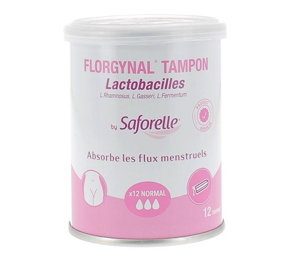 Florgynal probiotischer Tampon normal ohne Applikator Saforelle - Packung mit 12 Tampons - image 1