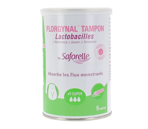 Florgynal probiotischer Tampon mit Saforelle-Applikator - Packung mit 9 Tampons - image 1