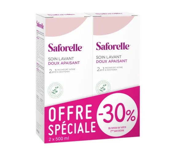 Saforelle sanfte Waschpflege für den Intimbereich - 2er-Pack mit 500 ml Flaschen - image 1