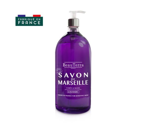 Marseiller Seife Lavendel Beauterra - Pumpflasche 1L