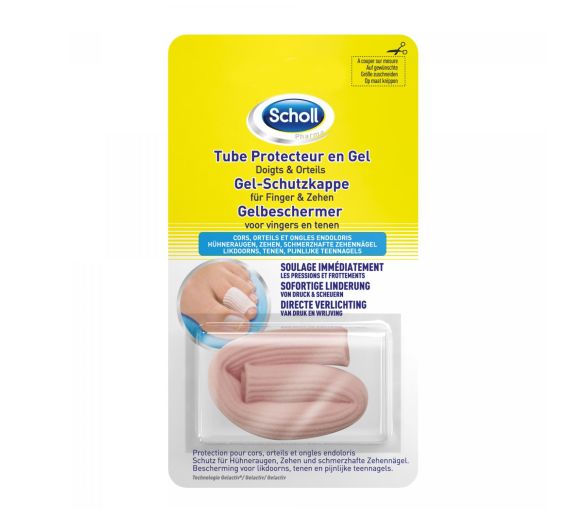 Scholl Gel-Schutzrohr für Finger & Zehen - Schachtel mit einem Rohr