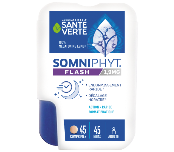 Somniphyt Go 1,9 mg schnellere Einschlafhilfe Santé Verte - Packung mit 45 Tabletten