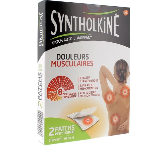 Wärme-Patch Syntholkiné kleine Größe für Rücken, Nacken, Schultern - 2 Patches