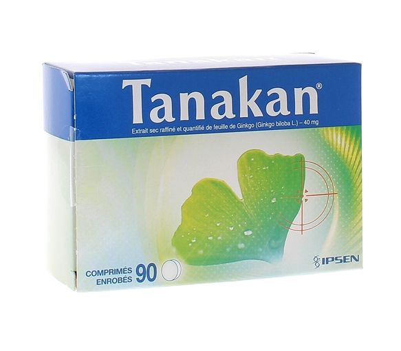 Tanakan 40mg Filmtabletten - Packung mit 90 Filmtabletten