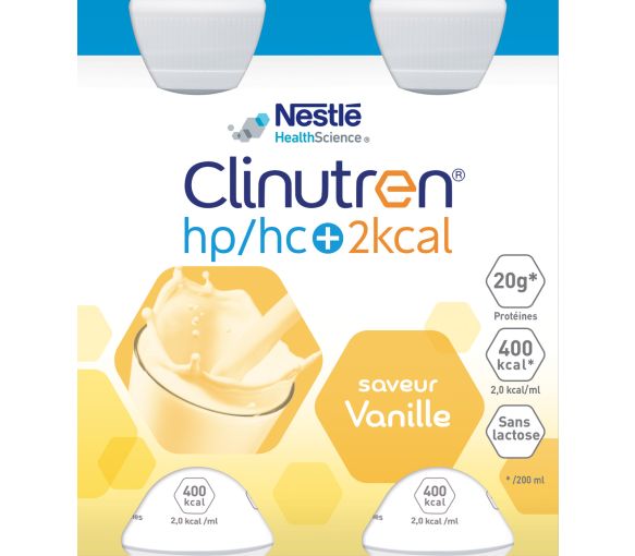 Clinutren HP/HC +2Kcal Vanille-Geschmack - 4 Flaschen à 200 ml - image 1