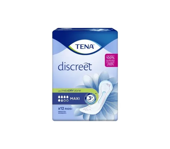 Discreet Maxi Tena - Pack mit 12 anatomischen Einlagen