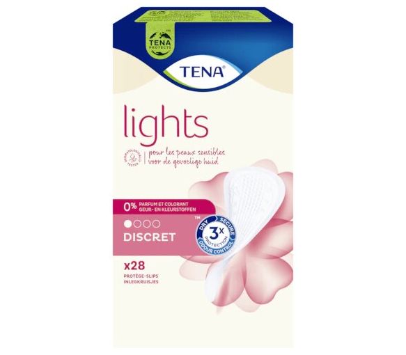 TENA Lights Diskrete Slipeinlagen - Packung mit 28 Slipeinlagen