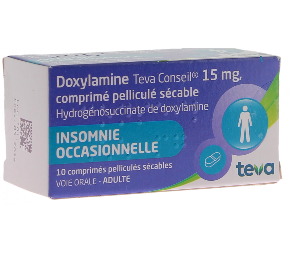 Doxylamin 15 mg Teva Filmtabletten, teilbar - Packung mit 10 Tabletten - image 1