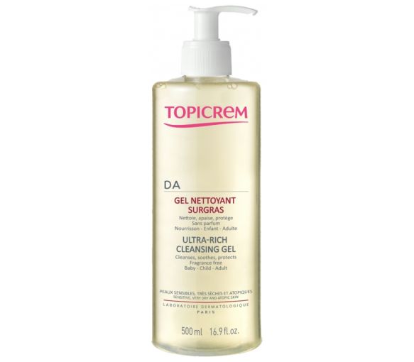 DA überfettendes Reinigungsgel Topicrem - Pumpflasche mit 500 ml - image 1