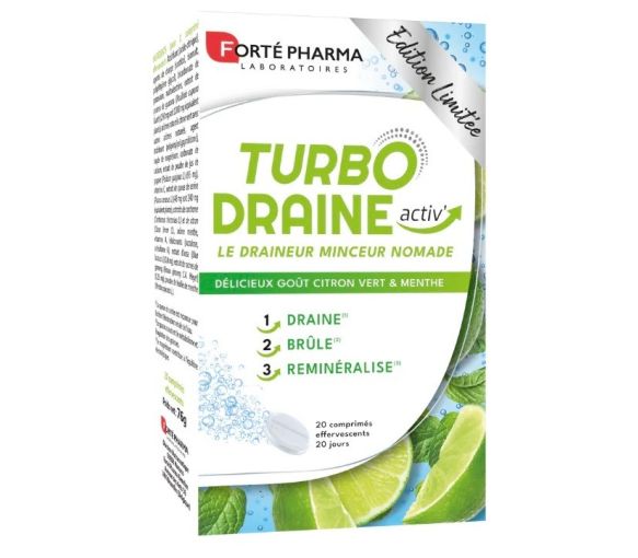 TurboDraine Aktiv Limited Edition Forté Pharma - Packung mit 20 Tabletten