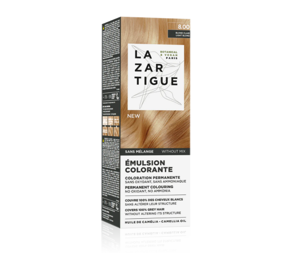 Färbemulsion 8.00 hellblond Lazartigue - Tube mit 60 ml