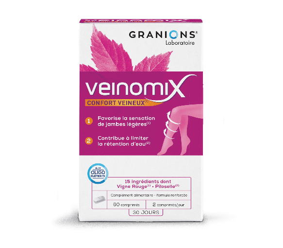 Veinomix Tabletten Granions - Packung mit 60 Tabletten