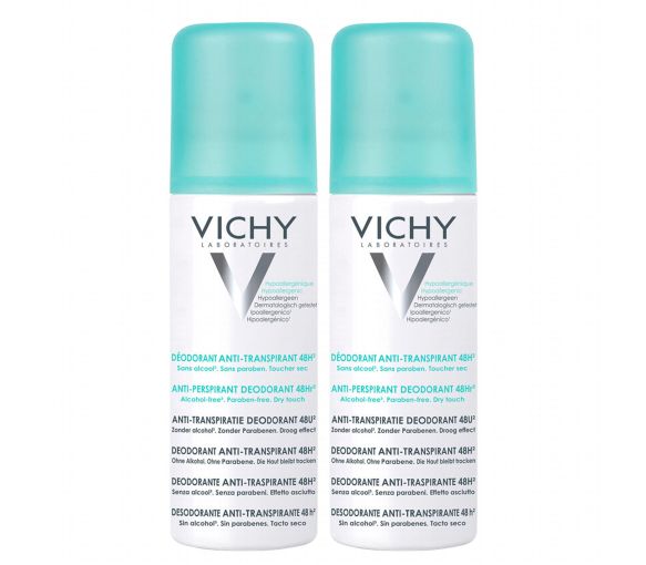 Antitranspirant-Deodorant 48h Vichy - 2er-Pack mit 125 ml Sprays