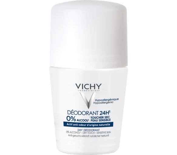 Deodorant 24h trockener Touch ohne Aluminiumsalze Vichy - Roll-On 50 ml