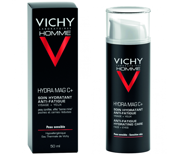 Hydra mag C+ feuchtigkeitsspendende Anti-Müdigkeitspflege für Gesicht und Augen Vichy Homme - Flasche mit 50 ml - image 1