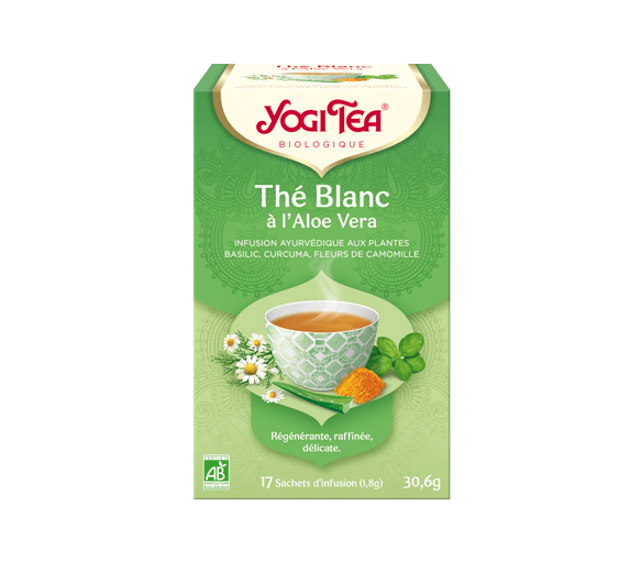 Bio Aloe Vera Weißer Tee Yogi Tea - Box mit 17 Beuteln