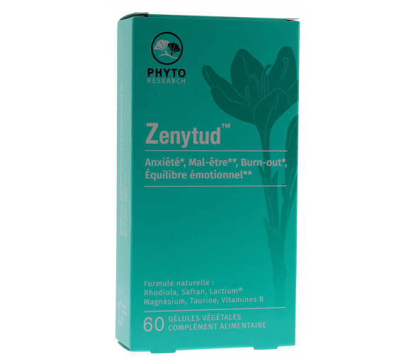 Zenytud Angst Unwohlsein Phyto Research - Packung mit 60 pflanzlichen Kapseln - image 1