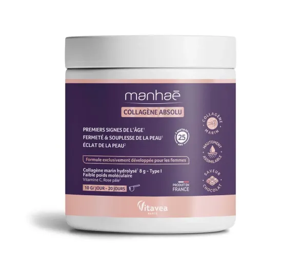Manhaé absolutes Kollagen Schokoladengeschmack Vitavea - 200g Dose
