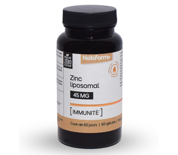 Zink Liposomal 45mg Nat&Form - Packung mit 60 Kapseln - image 1