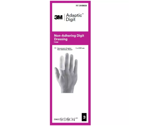 Adaptic Fingerlinge Größe L - Packung mit 3 Stück