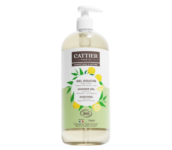 Duschgel Bio Matcha Yuzu Cattier - Flasche mit 1 L