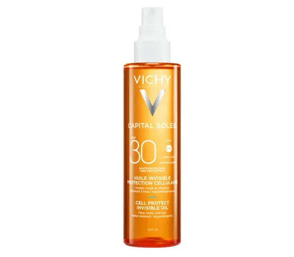 Capital Soleil SPF30 unsichtbares Öl Zellschutz Vichy - Spray von 200 ml - image 1