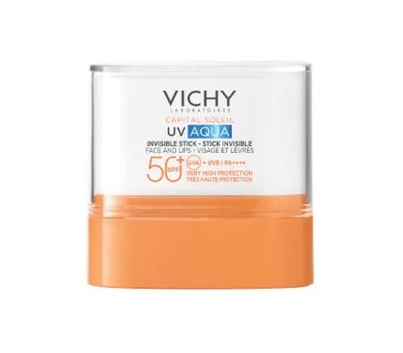 Capital Soleil UV Aqua Stick unsichtbar für Gesicht und Lippen SPF50+ Vichy - Stick mit 9g