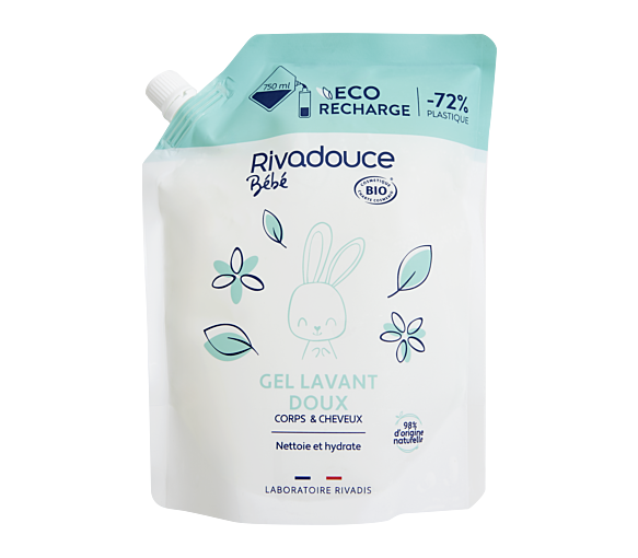 Sanftes Bio-Waschgel für Babys von Rivadouce - Nachfüllpackung mit 750 ml