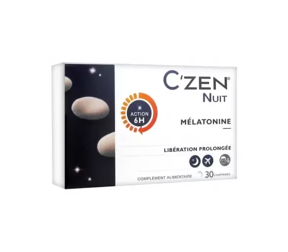 C'Zen Nacht Melatonin Bausch lomb - Packung mit 30 Tabletten