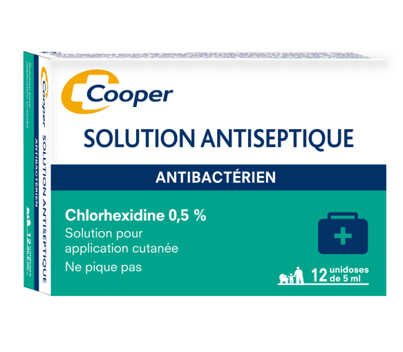 Chlorhexidin 0,5% antiseptische Lösung Cooper - 12 Einzeldosen à 5 ml - image 1