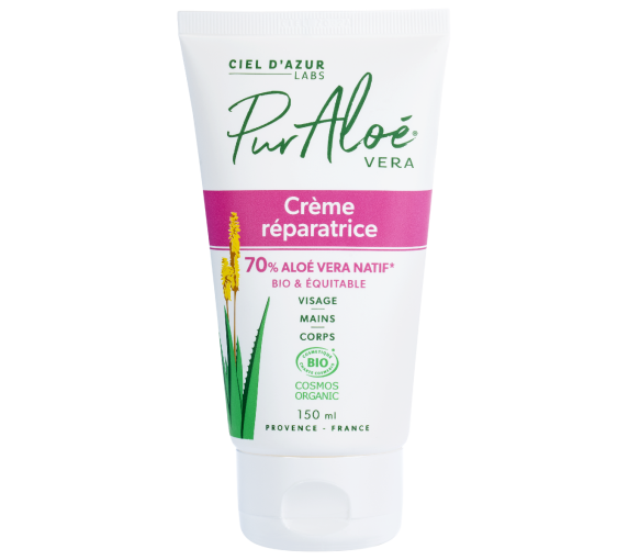 Reparierende Creme 70% Bio Aloe Vera Pur Aloé - Tube mit 150 ml - image 1