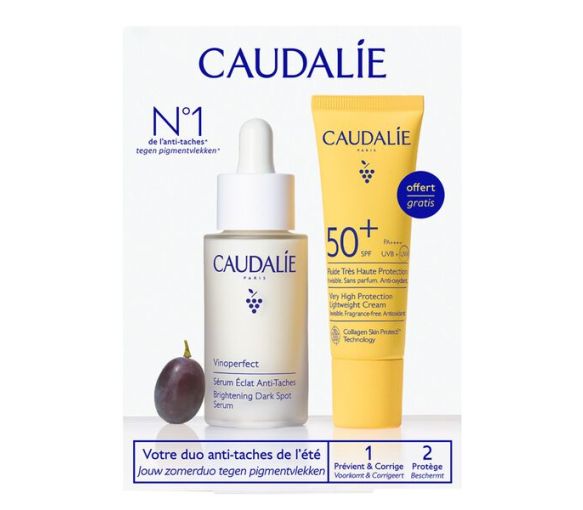 Coffret anti-taches de l'été sérum vinoperfect + fluide très haute protection solaire Caudalie - coffret de 2 produits - image 1