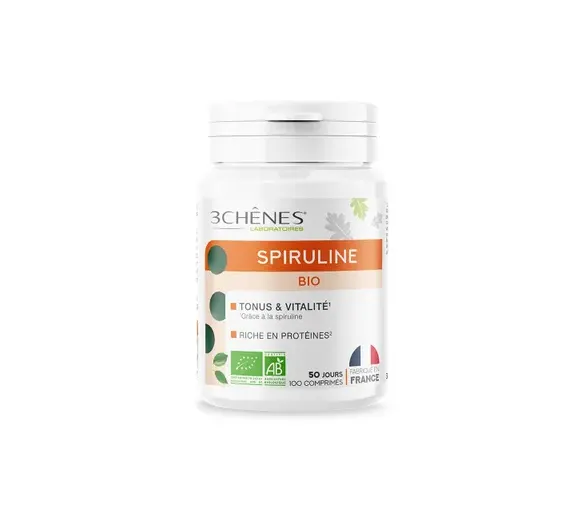 Spirulina Vegan Bio 3 Eichen - Dose von 60 Tabletten