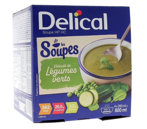 Delical Suppe HP/HC Grünes Gemüsepüree - 4 Schalen à 200 ml - image 1