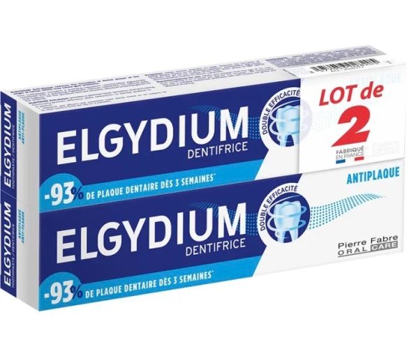 Elgydium Plaque-Blocker Zahnpasta - 2er-Pack mit 75ml Tuben - image 1