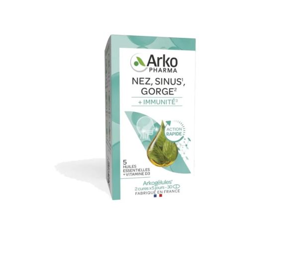 Arkogélules Nase, Nebenhöhlen, Hals + Immunität Arkopharma - 30 Kapseln - image 3
