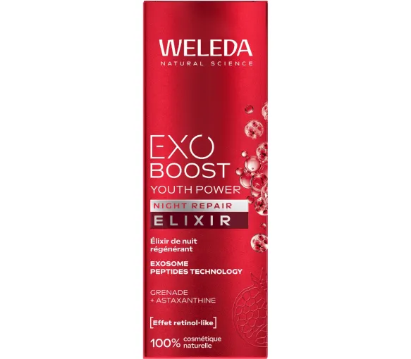 Exo Boost Jugendkraft Nacht Reparatur-Elixier Granatapfel Weleda - Pumpflasche 30ml - image 1