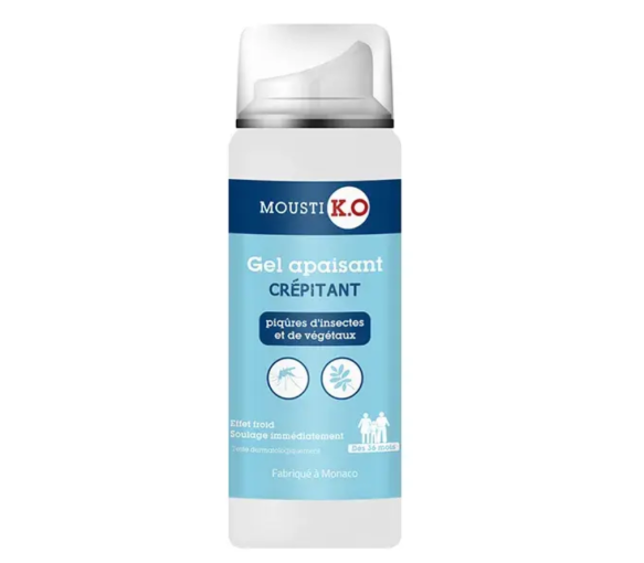 Mousti K.O. beruhigendes Sprudelgel Marke Grün - Flasche mit 50 ml