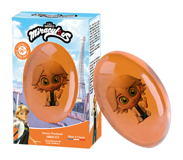 Festseife Aprikose Figur Adrien Le Comptoir du Bain x Miraculous - 75g Stück
