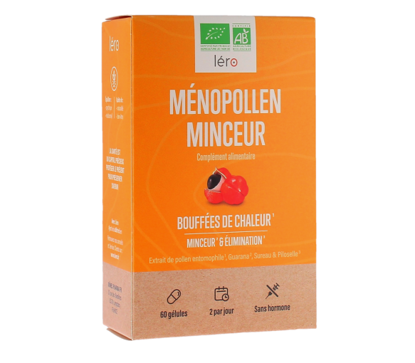 Ménopollen Gewichtsreduktion & Bio-Hitzewallungen Léro - Packung mit 60 Kapseln - image 1
