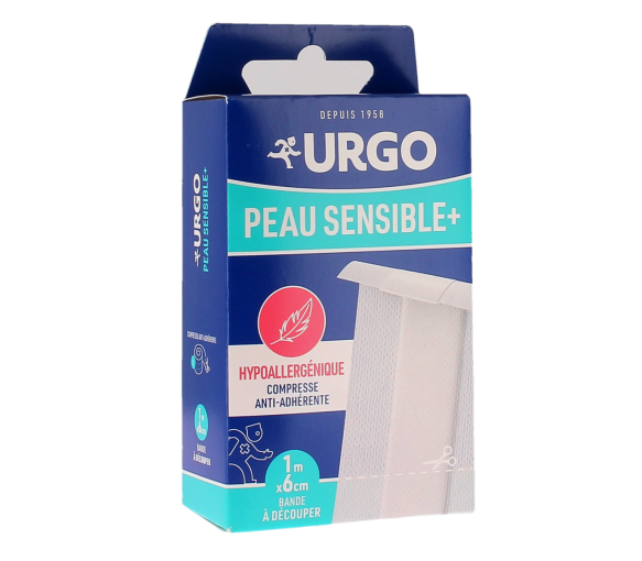 Wundpflaster für empfindliche Haut + hypoallergen Urgo - Box mit einem 1m x 6cm zuschneidbaren Streifen - image 1