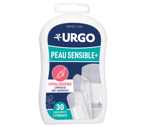 Pflaster für empfindliche Haut + Urgo - Packung mit 30 Pflastern - image 1