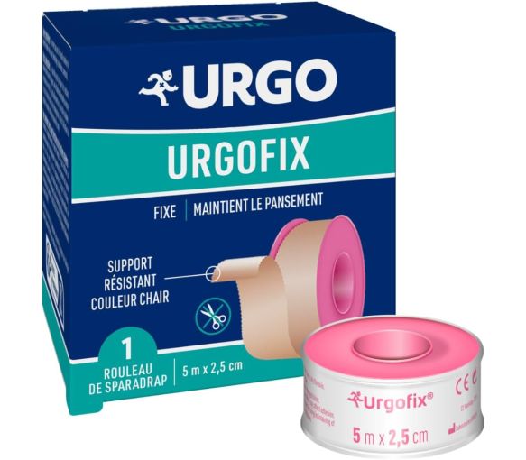 Sparadrap Urgofix gewebt hautfarben Urgo - 1 Rolle von 5mx2,5m - image 1