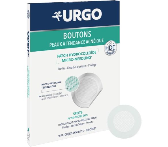 Hydrocolloid-Patch Mikronadelung Pickel Urgo - Schachtel mit 9 Patches - image 1