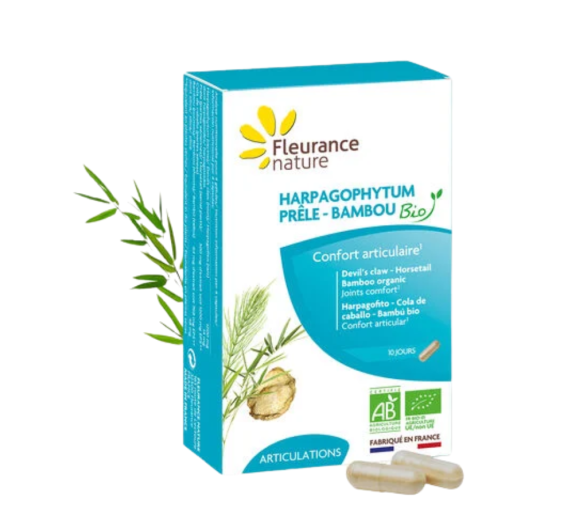 Harpagophytum Schachtelhalm Bambus bio Fleurance nature - Packung mit 40 Kapseln
