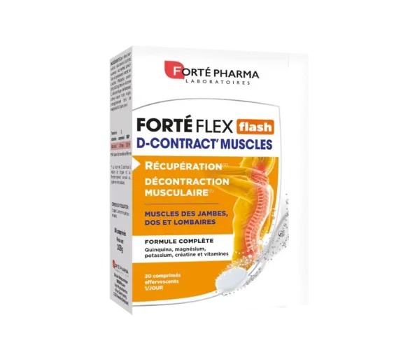 FortéFlex flash D-Contract' muscles Forté Pharma - boite de 20 comprimés effervescents