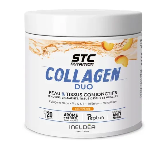 Kollagen Duo Geschmack Pfirsich STC Nutrition - 230g Dose - image 1