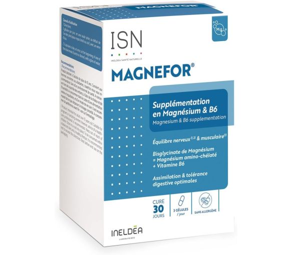 Magnefor Nervosität-Müdigkeit Ineldea - Packung mit 90 Kapseln - image 1